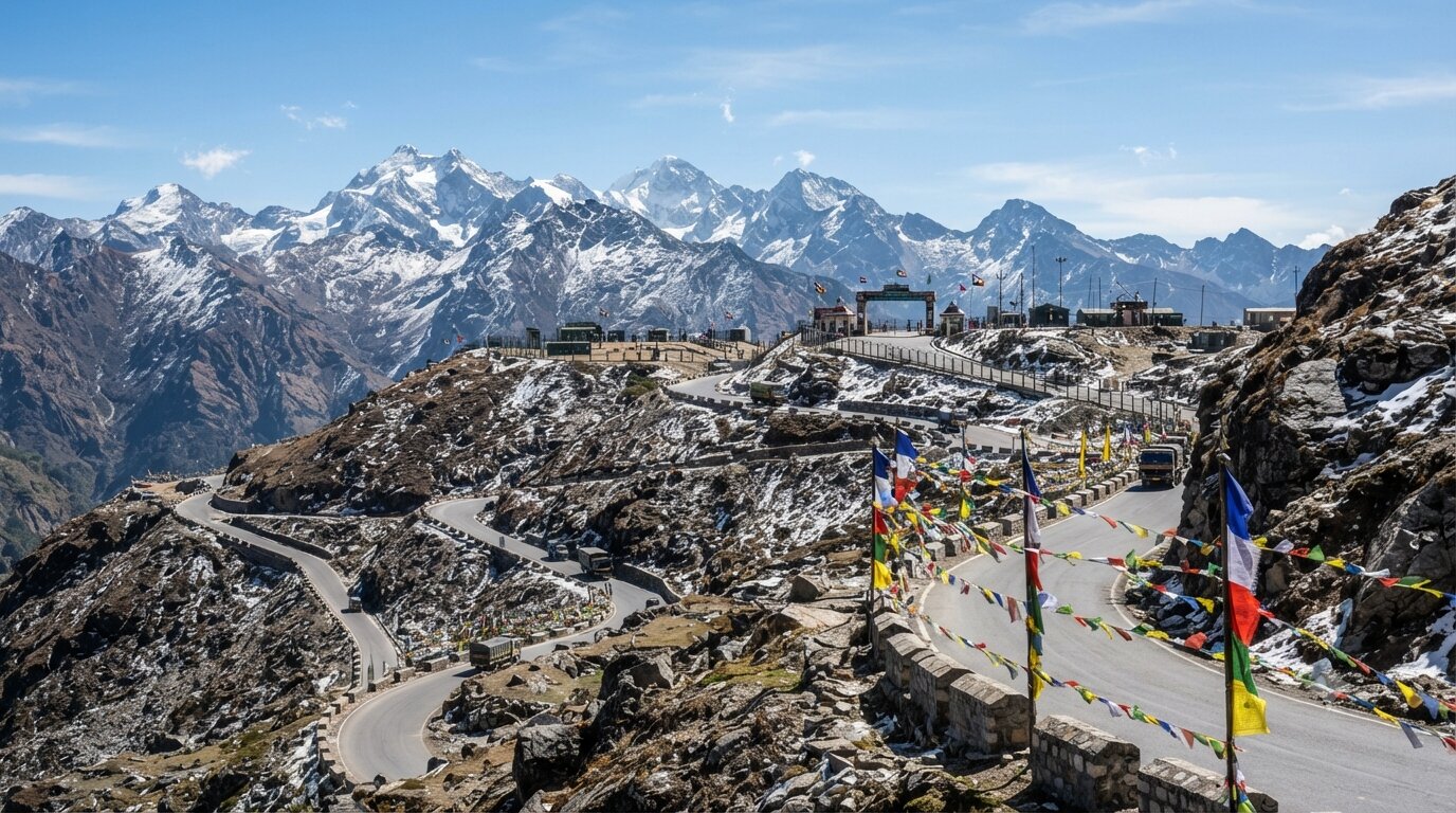 Nathula Pass on the India-China border in Sikkim